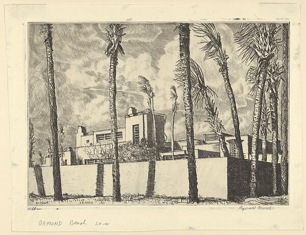 Ormond House, Reginald Marsh (American, Paris 1898–1954 Dorset, Vermont), Etching 