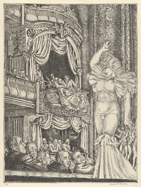 Star Burlesk, Reginald Marsh (American, Paris 1898–1954 Dorset, Vermont), Etching 