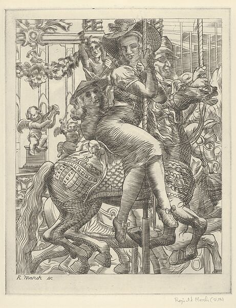 Merry-Go-Round, Reginald Marsh (American (born France), Paris 1898–1954 Dorset, Vermont), Engraving 