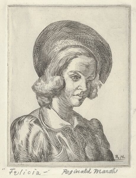 Felicia, Reginald Marsh (American, Paris 1898–1954 Dorset, Vermont), Engraving 