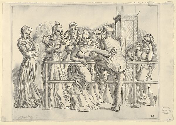 Diana Dancing Academy, Reginald Marsh (American, Paris 1898–1954 Dorset, Vermont), Engraving 