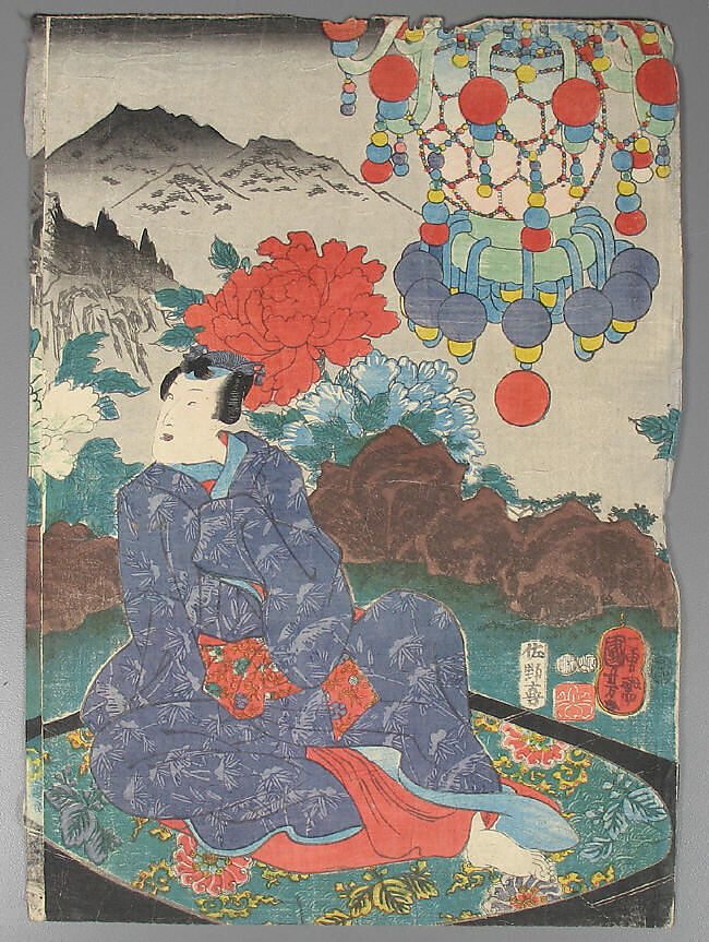 Bundle of Prints (Untitled), Woodblock print; ink and color on paper, Japan