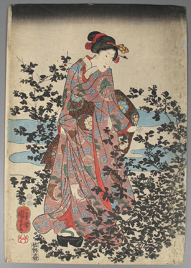Bundle of Prints (Untitled), Woodblock print; ink and color on paper, Japan