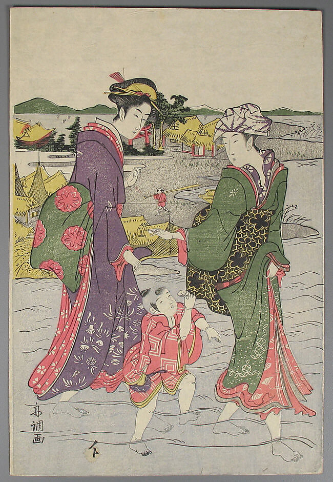 Bundle of Prints (Untitled), Woodblock print; ink and color on paper, Japan