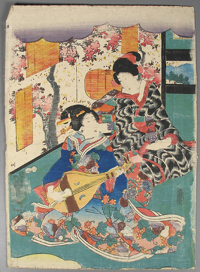 Bundle of Prints (Untitled), Woodblock print; ink and color on paper, Japan