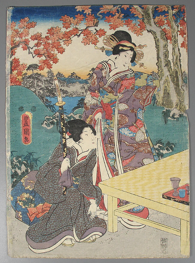 Bundle of Prints (Untitled), Woodblock print; ink and color on paper, Japan