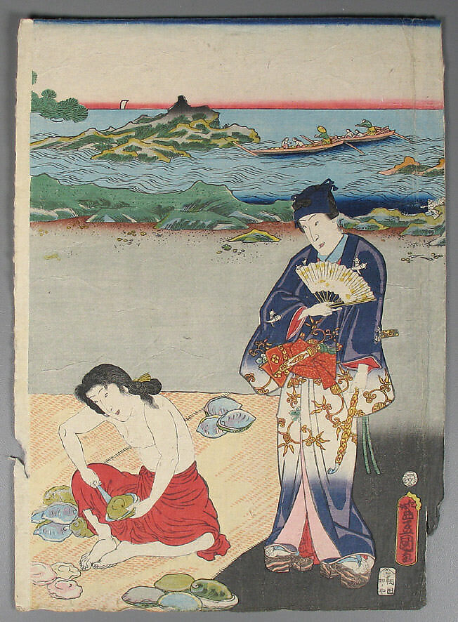 Bundle of Prints (Untitled), Woodblock print; ink and color on paper, Japan