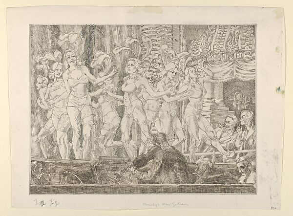 Minsky's New Gotham Chorus, Reginald Marsh (American, Paris 1898–1954 Dorset, Vermont), Etching 