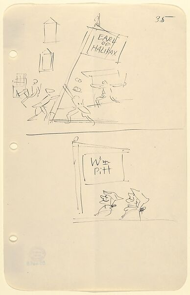 Sketches for The Story of a Bad Boy, Reginald Marsh (American (born France), Paris 1898–1954 Dorset, Vermont), Pen and black ink 