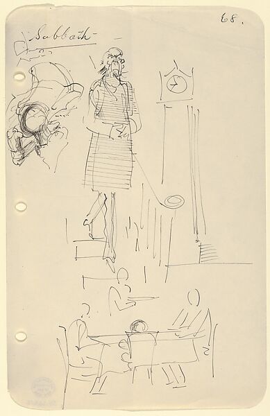 Sketches for The Story of a Bad Boy, Reginald Marsh (American (born France), Paris 1898–1954 Dorset, Vermont), Pen and black ink 