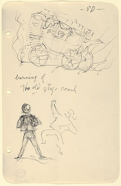 Sketches for The Story of a Bad Boy, Reginald Marsh (American (born France), Paris 1898–1954 Dorset, Vermont), Pen and black ink 