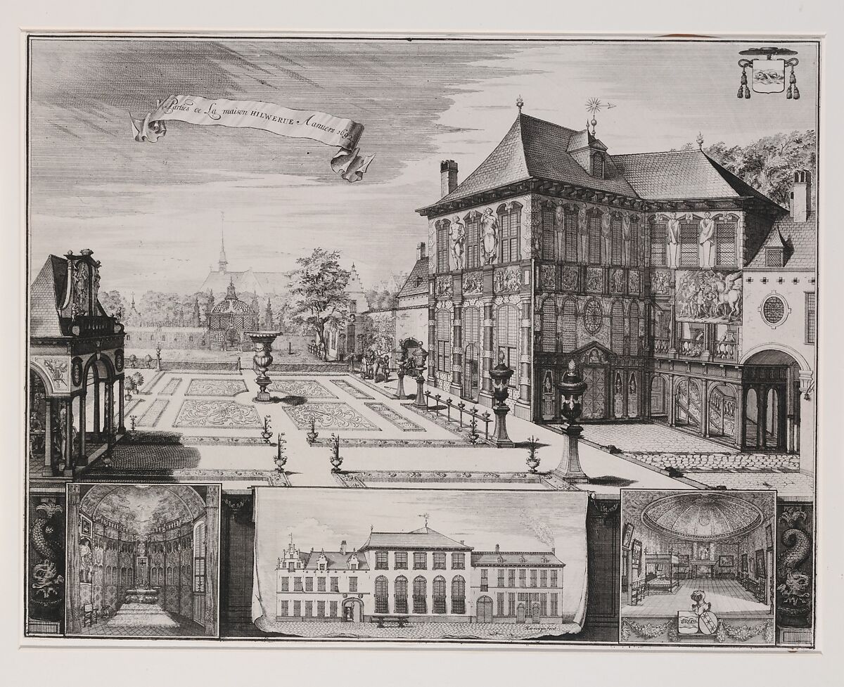 View of the Garden of the Rubenshuis, Antwerp, Engraved by Jacobus Harrewijn (Dutch, 1660–after 1732), Engraving