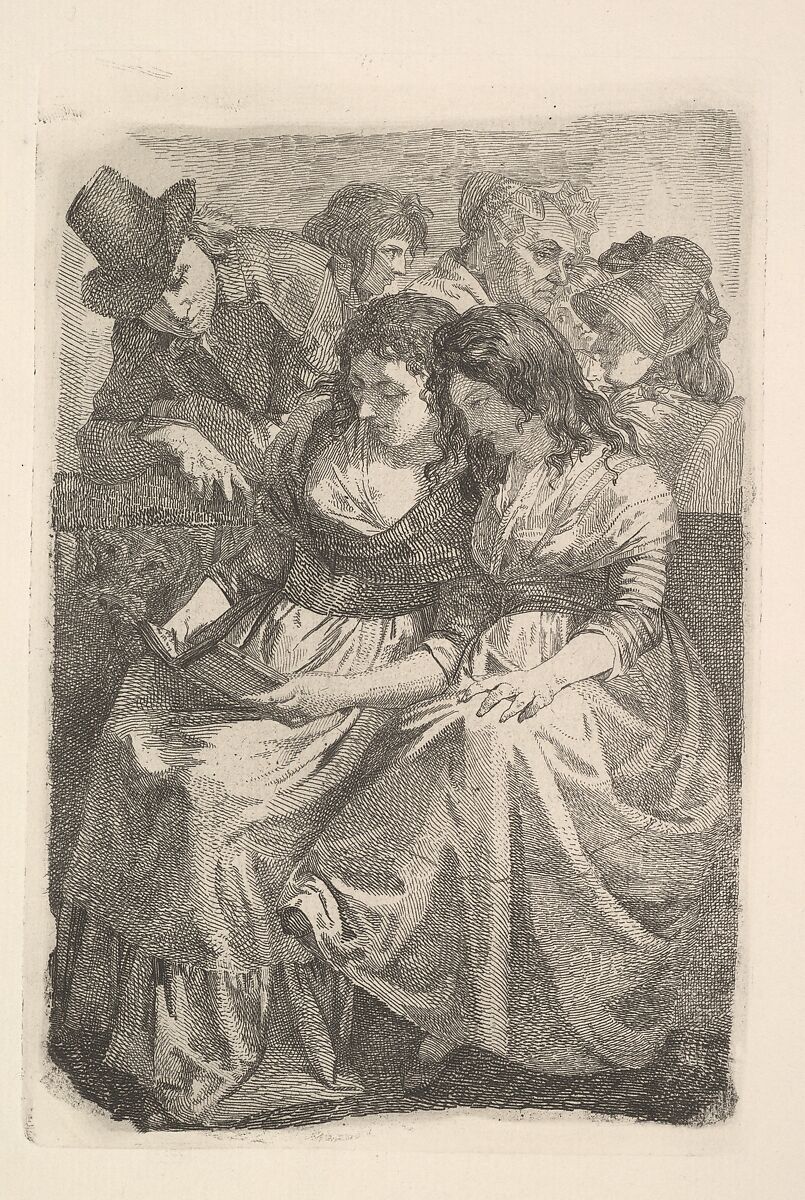 Schadow and His Family, Johann Gottfried Schadow (German, Berlin 1764–1850 Berlin), Etching, restrike 