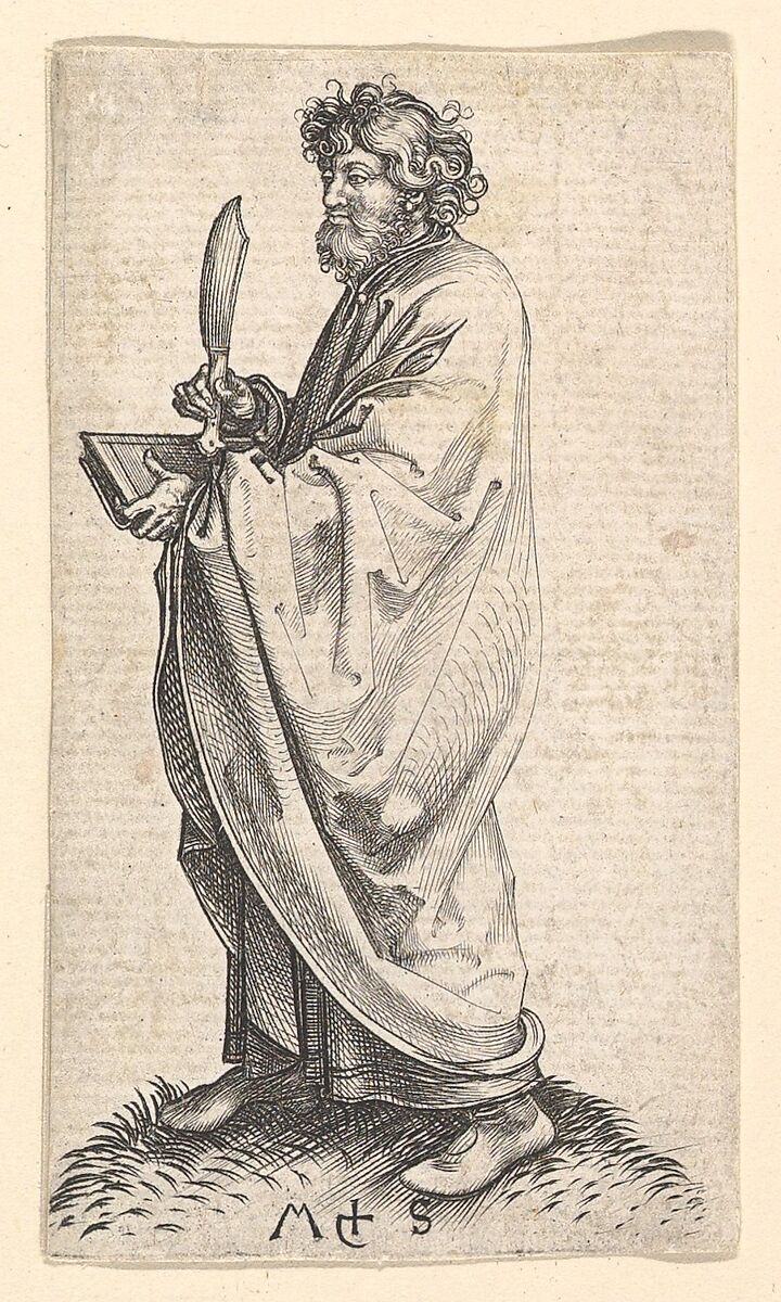 St. Bartholomew, Martin Schongauer (German, Colmar ca. 1435/50–1491 Breisach), Engraving 
