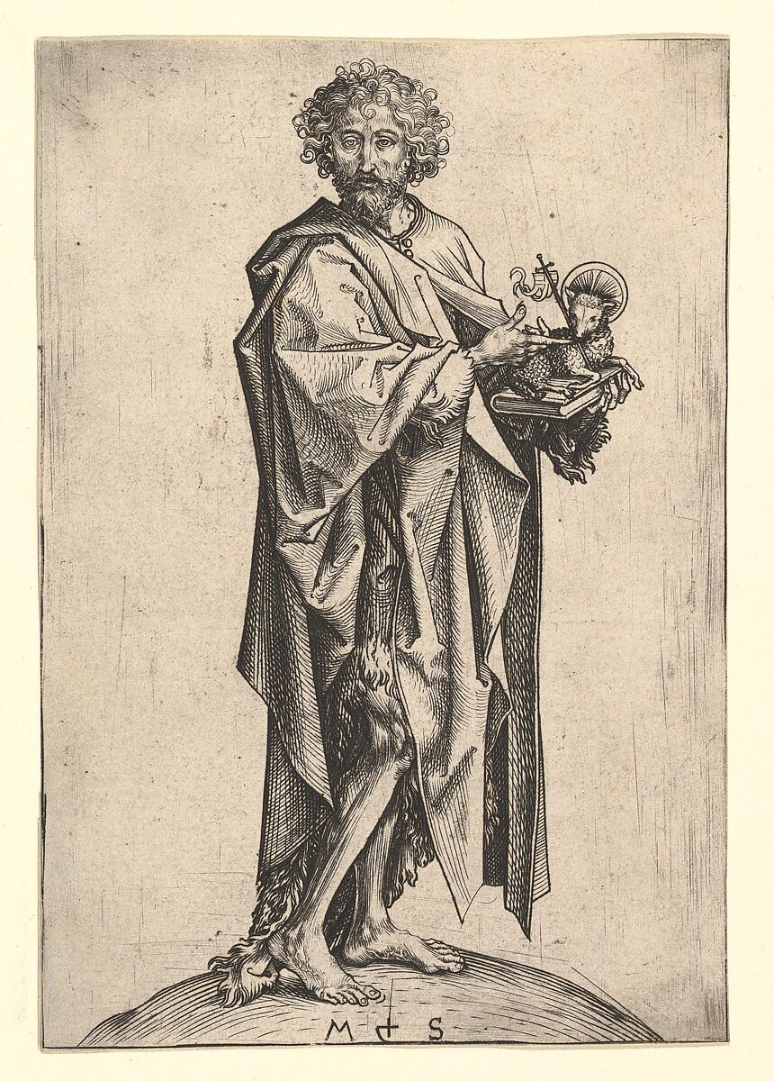 St. John the Baptist, Martin Schongauer (German, Colmar ca. 1435/50–1491 Breisach), Engraving 