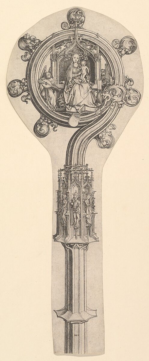 The Crozier, Martin Schongauer (German, Colmar ca. 1435/50–1491 Breisach), Engraving 