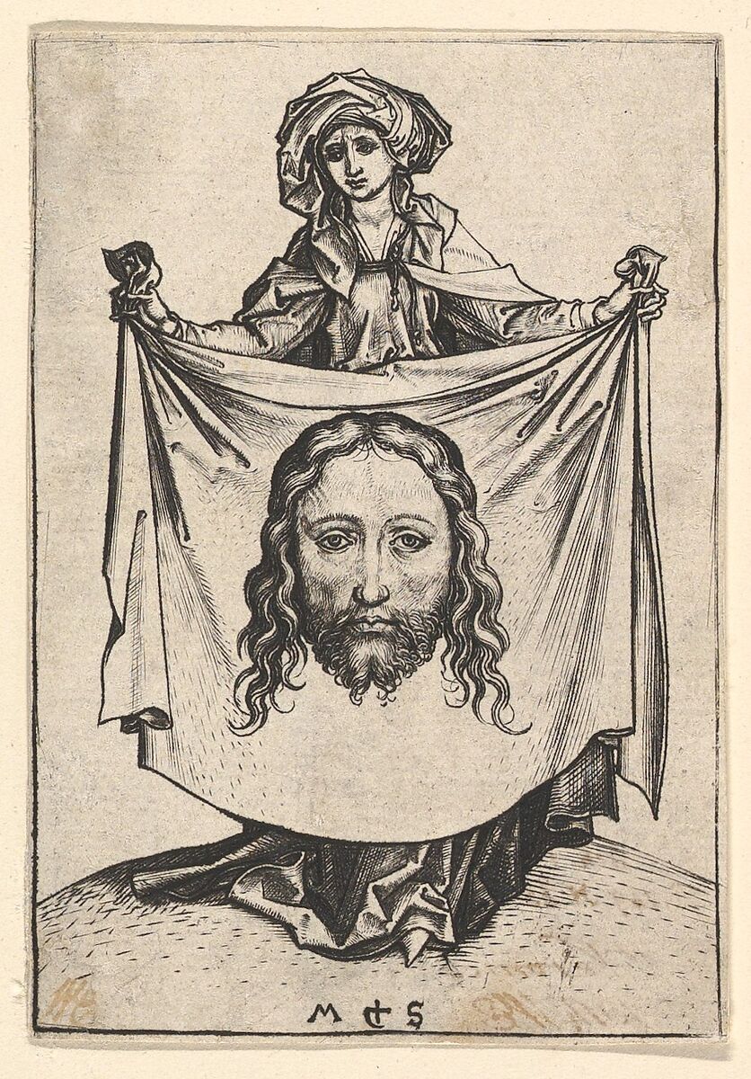 St. Veronica, Martin Schongauer (German, Colmar ca. 1435/50–1491 Breisach), Engraving 