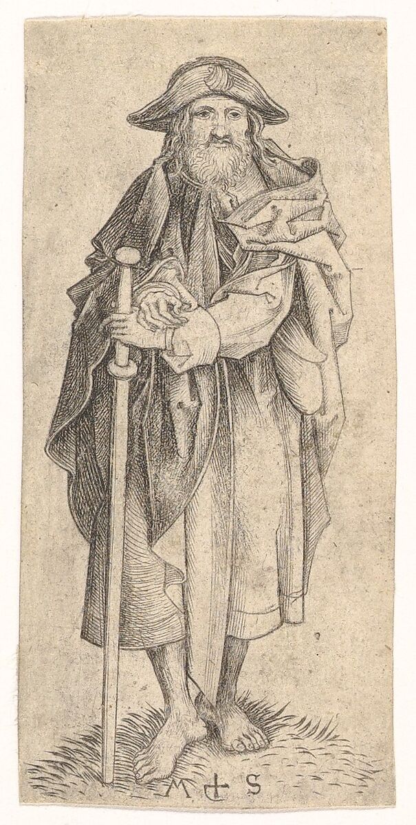 St. James the Greater, Martin Schongauer (German, Colmar ca. 1435/50–1491 Breisach), Engraving 