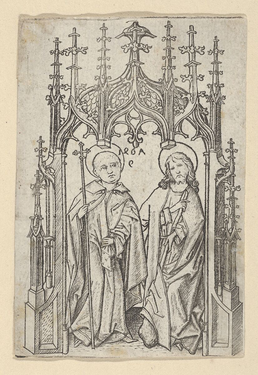 St. Philip and St. James the Less, from the series The Apostles, Master ES (German, active ca. 1450–67), Engraving 
