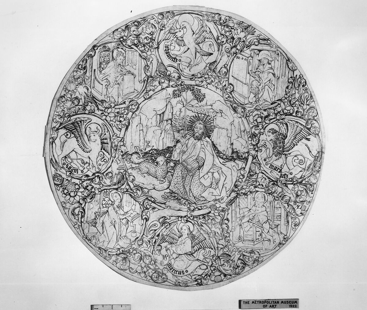 St. John the Baptist in the Desert, Master ES (German, active ca. 1450–67), Engraving; second state