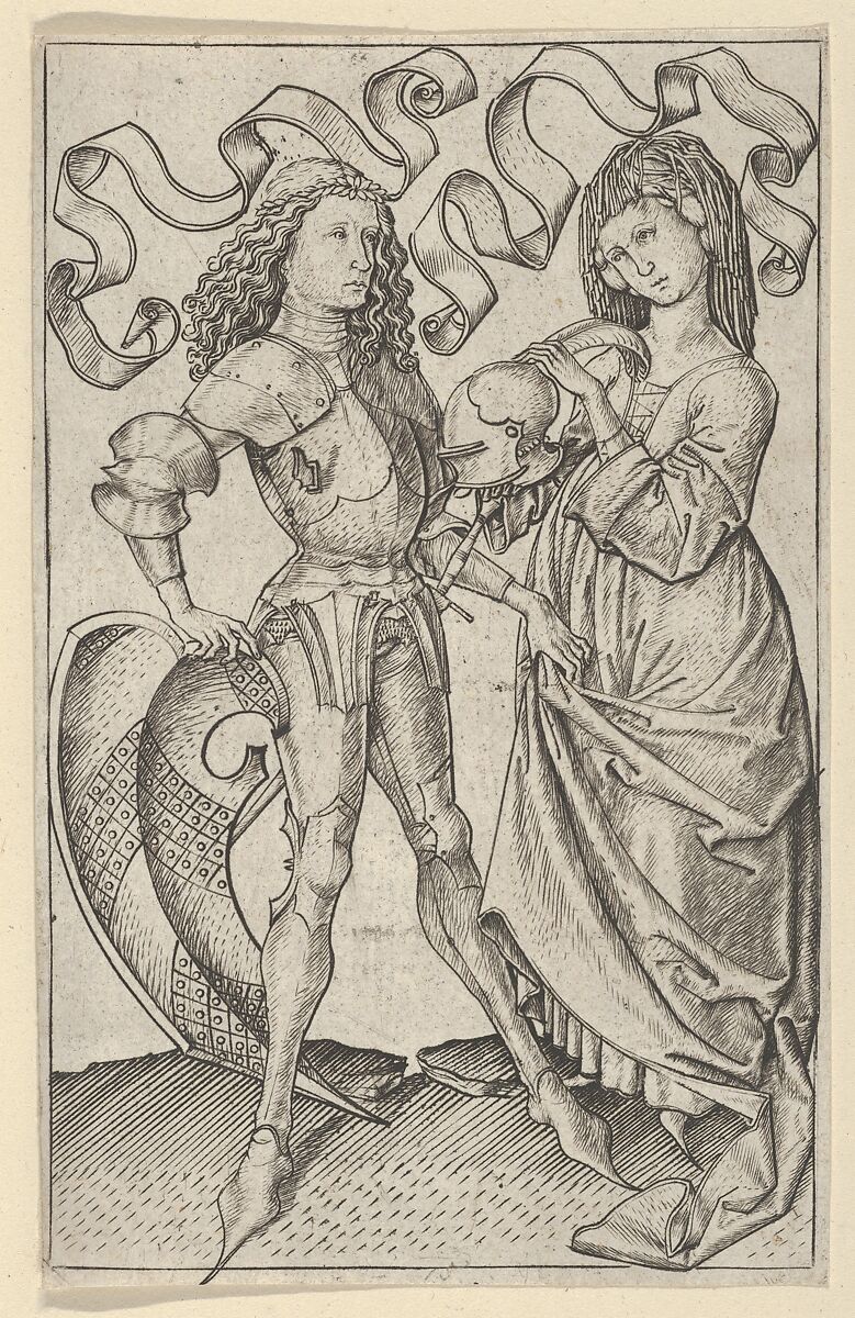 The Knight and the Lady, Master ES  German, Engraving