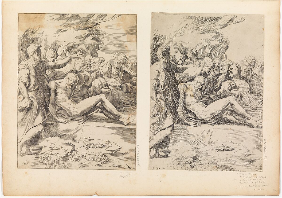 Entombment, Anonymous, Italian, 16th to 17th century, Engraving 