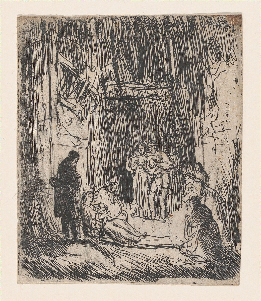 Adoration of the Shepherds, Jan Lievens (Dutch, Leiden 1607–1674 Amsterdam), Etching; second state 