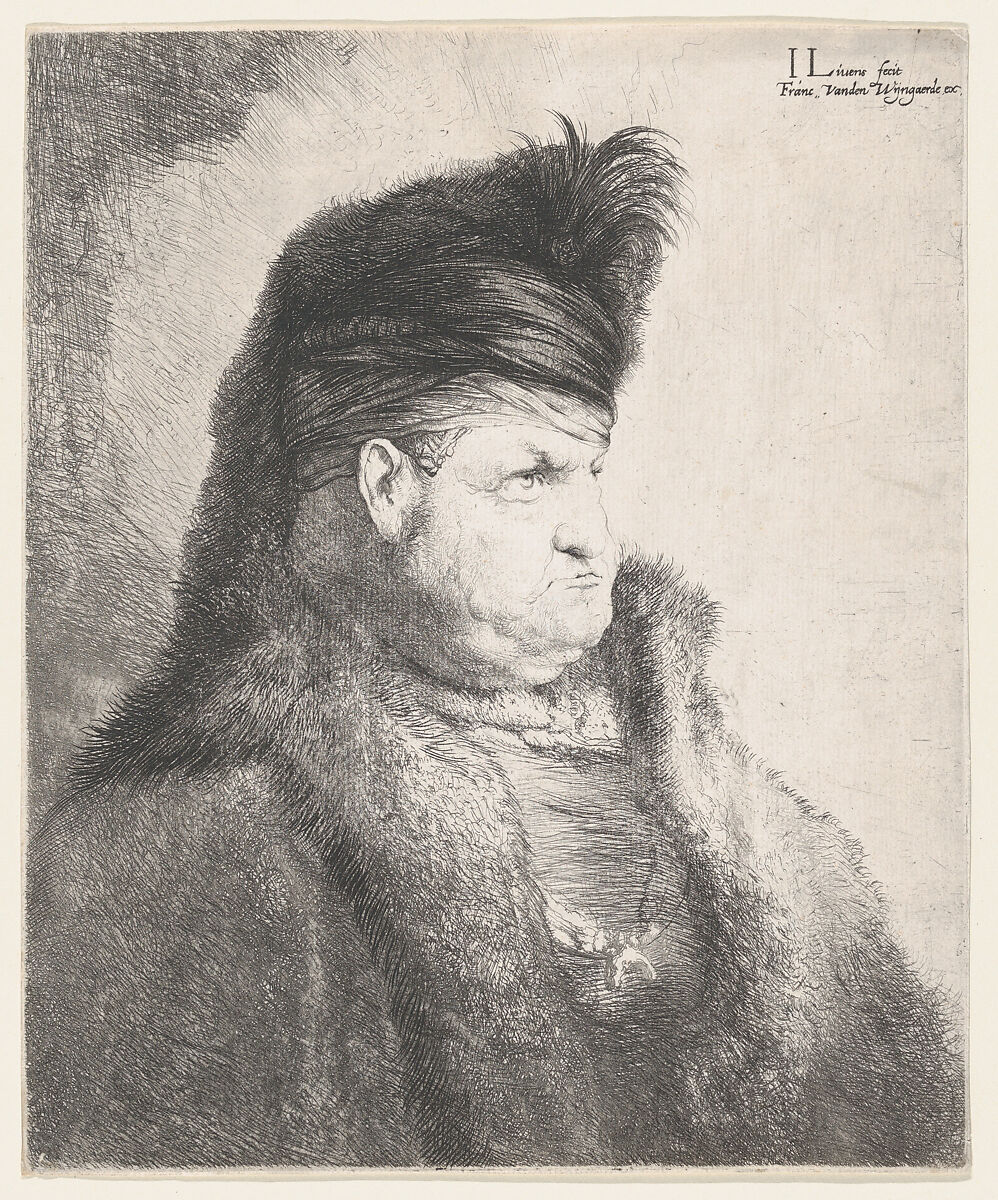 Man in a Turban, Jan Lievens (Dutch, Leiden 1607–1674 Amsterdam), Etching; third state 