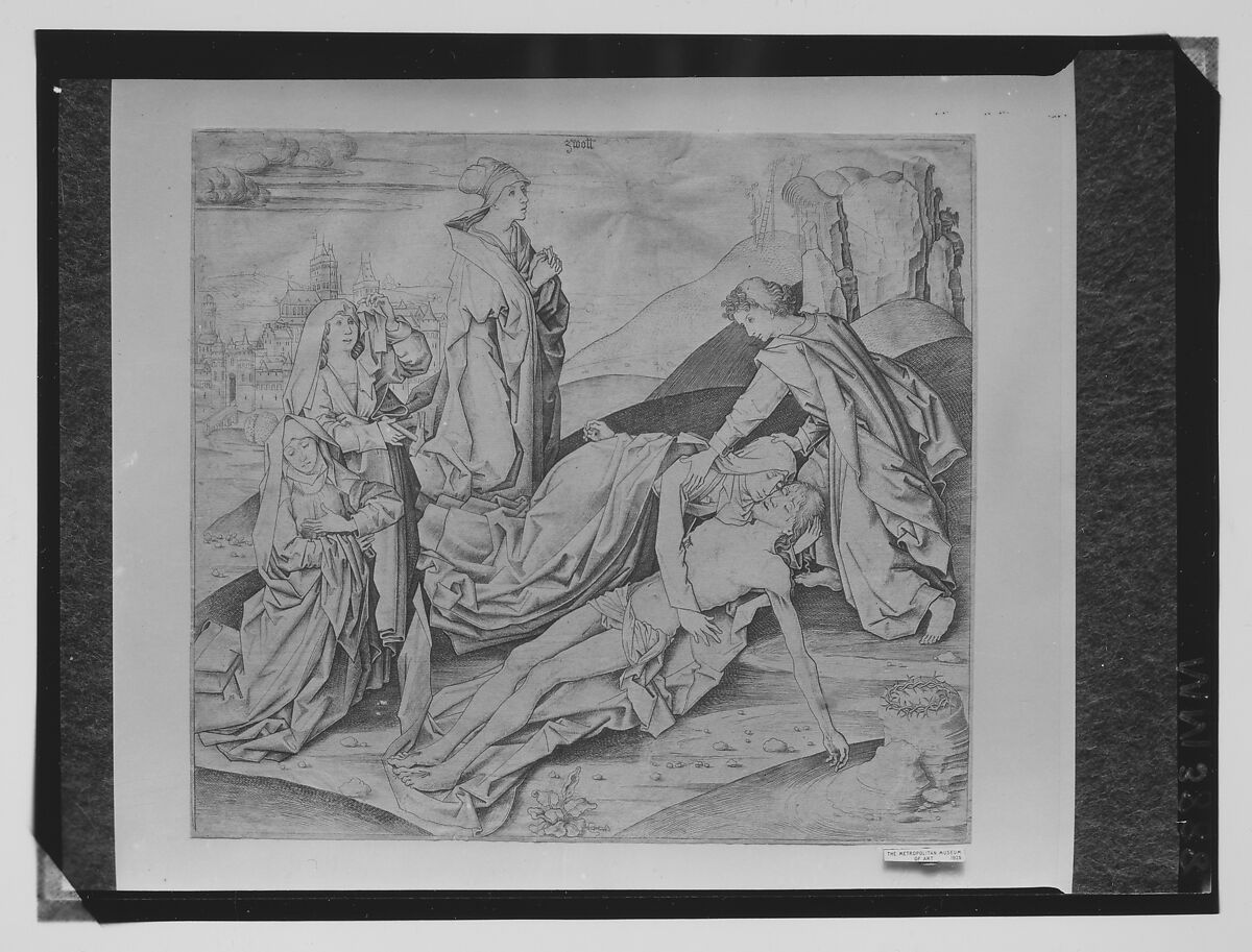 The Lamentation, Master IAM of Zwolle (Netherlandish, active ca. 1470–95), Engraving