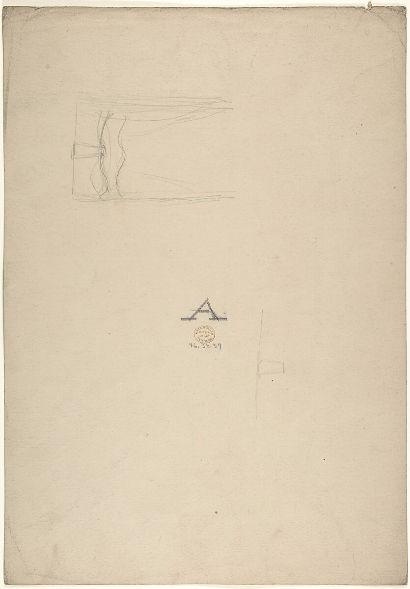 Design for Curtains, Charles Hindley and Sons (British, London 1841–1917 London), Graphite with touches of white gouache