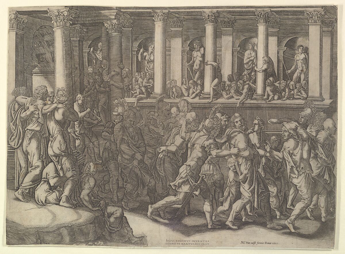 The Mocking of the Prisoners, Giorgio Ghisi (Italian, Mantua ca. 1520–1582 Mantua), Engraving; second state of three (BLL) 