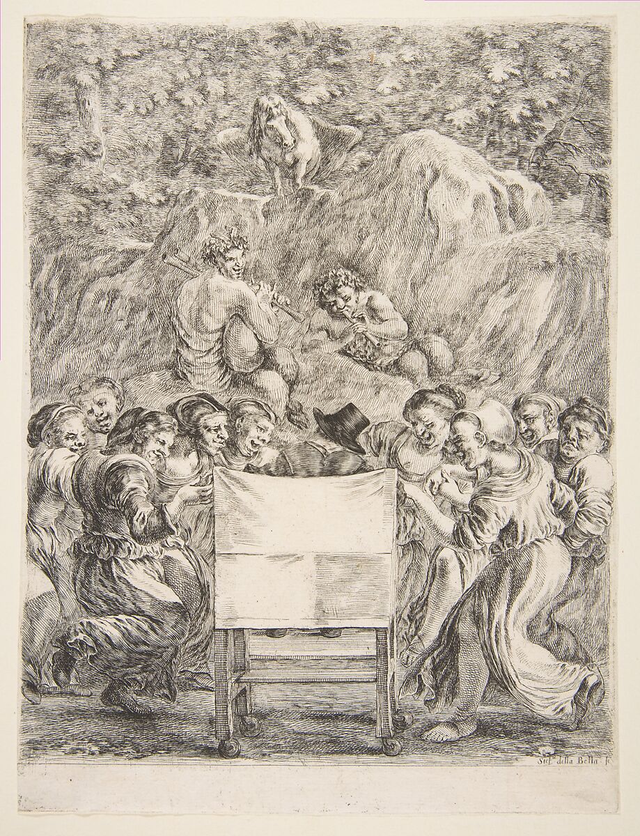 Parnassus, frontispiece to Les Oeuvres de Scarron, Etched by Stefano della Bella (Italian, Florence 1610–1664 Florence), Etching, state ii 