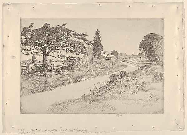 The Skimhampton Road (Easthampton), Childe Hassam (American, Dorchester, Massachusetts 1859–1935 East Hampton, New York), Etching 