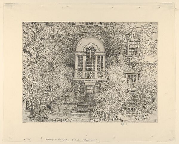 Spring in Annapolis, 1929 (The Back of the Chase House), Childe Hassam (American, Dorchester, Massachusetts 1859–1935 East Hampton, New York), Etching 