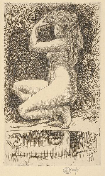 Egeria, Childe Hassam (American, Dorchester, Massachusetts 1859–1935 East Hampton, New York), Etching printed in brown ink 