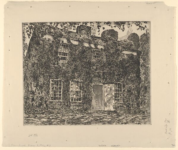 Home Sweet Home Cottage No. 3, Easthampton, Childe Hassam (American, Dorchester, Massachusetts 1859–1935 East Hampton, New York), Etching 