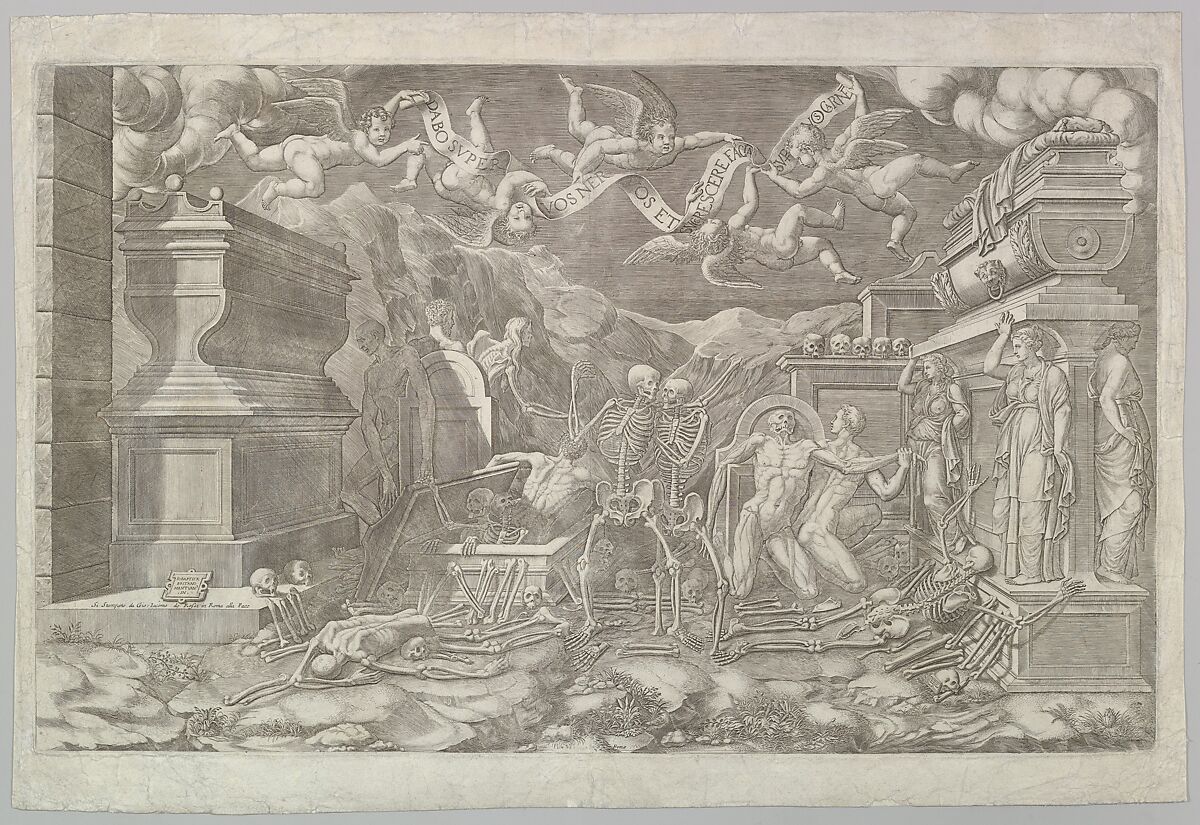 The Vision of Ezekiel, Giorgio Ghisi (Italian, Mantua ca. 1520–1582 Mantua), Engraving; sixth state of six (BLL) 