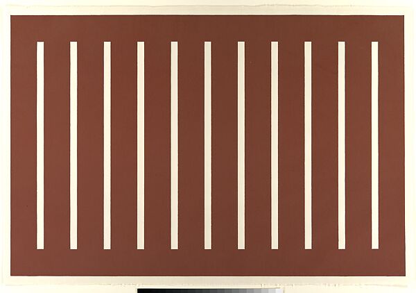 Untitled, Donald Judd (American, Excelsior Springs, Missouri 1928–1994 Marfa, Texas), A set of four woodcuts printed in Venetian red