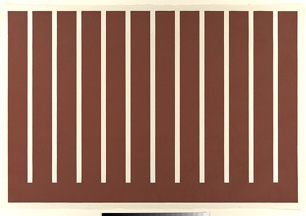 Untitled, Donald Judd (American, Excelsior Springs, Missouri 1928–1994 Marfa, Texas), A set of four woodcuts printed in Venetian red