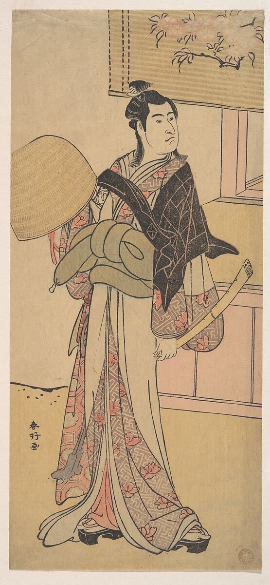 The Third Sawamura Sojuro in the Role of Shirai Gonpachi, Katsukawa Shunkō (Japanese, 1743–1812), Woodblock print; ink and color on paper, Japan 
