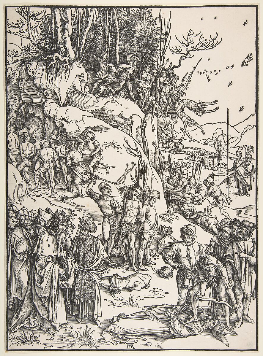 Martyrdom of the Ten Thousand, Albrecht Dürer (German, Nuremberg 1471–1528 Nuremberg), Woodcut 