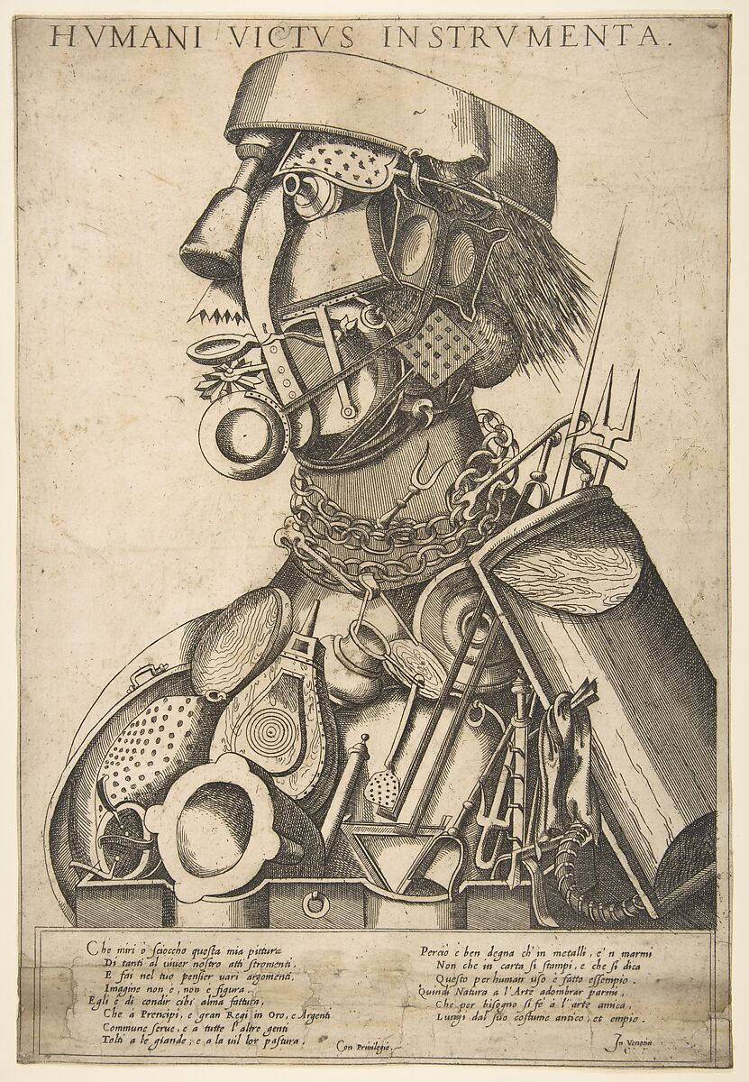 The Instruments of Human Sustenance (Humani Victus Instrumenta): Cooking, In the manner of Giuseppe Arcimboldo (Italian, Milan (?) 1527?–1593 Milan), Engraving 