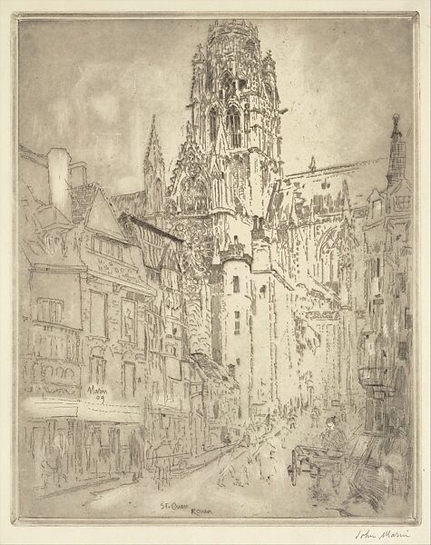 St. Ouen, Rouen, John Marin (American, Rutherford, New Jersey 1870–1953 Cape Split, Maine), Etching