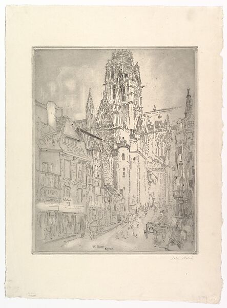 St. Ouen, Rouen, John Marin (American, Rutherford, New Jersey 1870–1953 Cape Split, Maine), Etching 