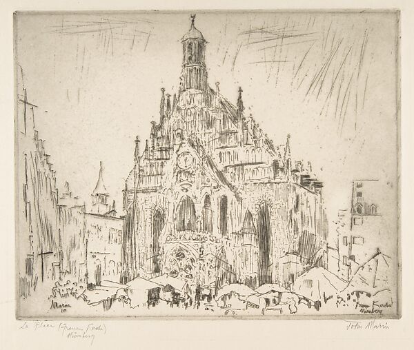 John Marin | Market Place. Frauen Kirche, Nuremberg | The Metropolitan ...