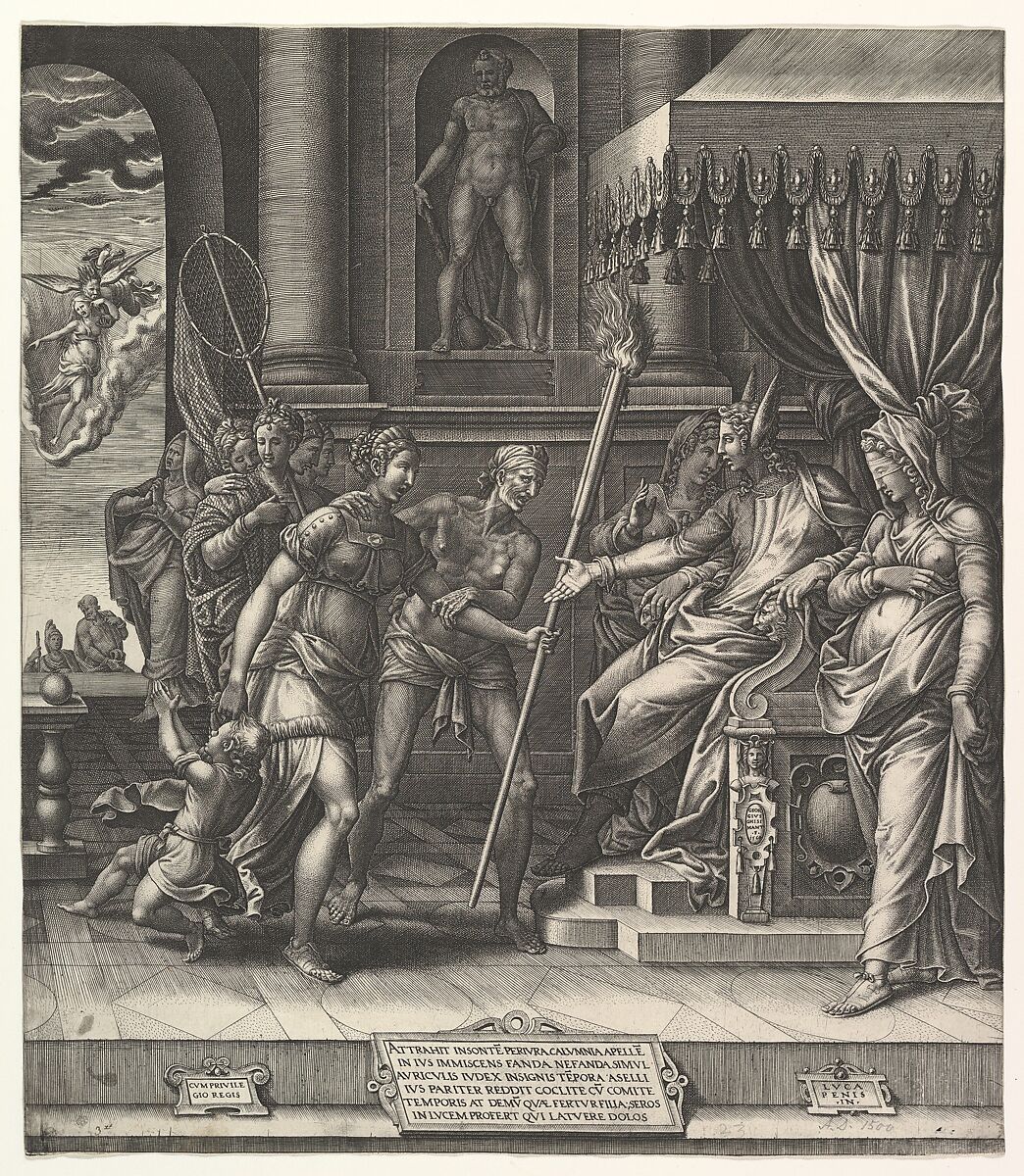 The Calumny of Apelles, Giorgio Ghisi (Italian, Mantua ca. 1520–1582 Mantua), Engraving; third state of six 