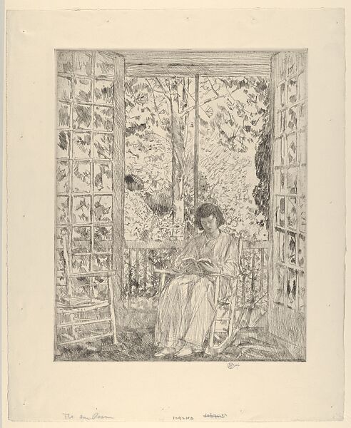 The Sun Room, Childe Hassam (American, Dorchester, Massachusetts 1859–1935 East Hampton, New York), Etching 
