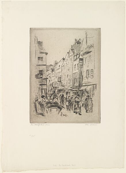 Rue Mouffetard, Paris, John Marin (American, Rutherford, New Jersey 1870–1953 Cape Split, Maine), Etching 