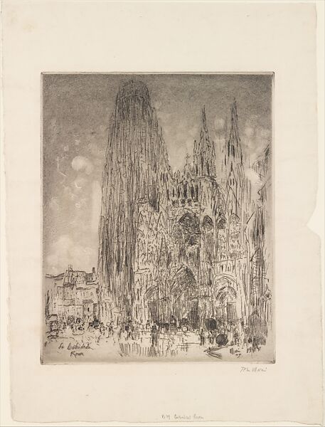 Cathedral, Rouen, John Marin (American, Rutherford, New Jersey 1870–1953 Cape Split, Maine), Etching 