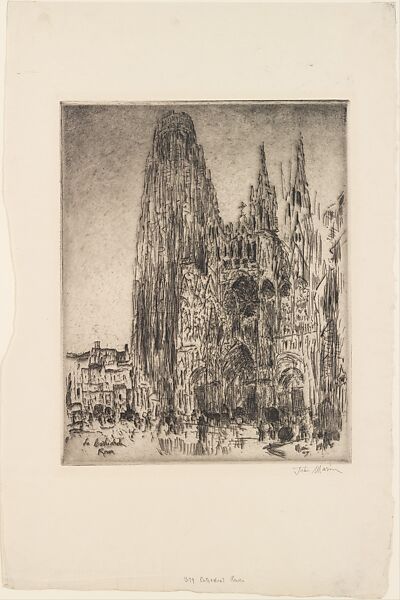 Cathedral, Rouen, John Marin (American, Rutherford, New Jersey 1870–1953 Cape Split, Maine), Etching 